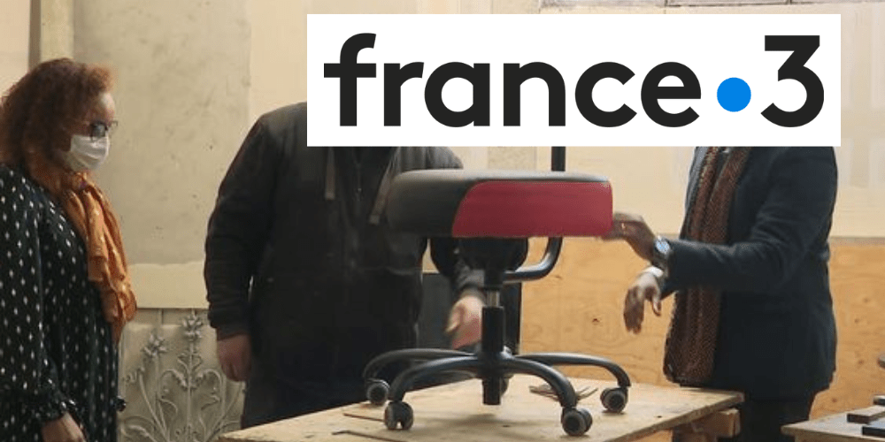 image d'un article de presse france 3 fauteuil ergonomiques de bureau french-ball s'assoir en mouvements